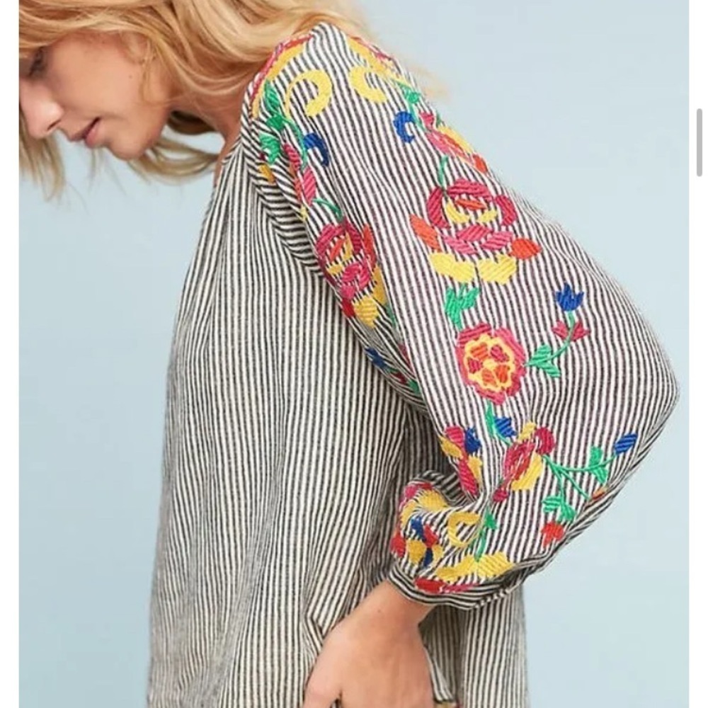 EUC Anthropologie Floreat Blouse Soleil
Embroidered Tassel Colorful Cotton XS - Picture 2 of 11